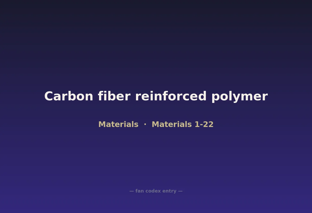 Carbon fiber reinforced polymer