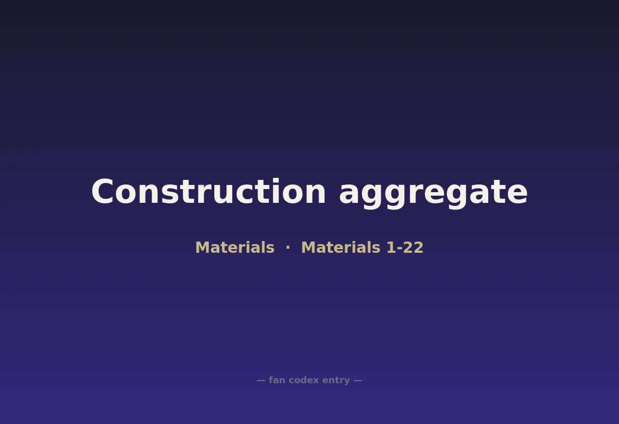 Construction aggregate