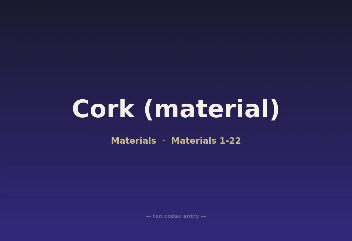 Cork (material)